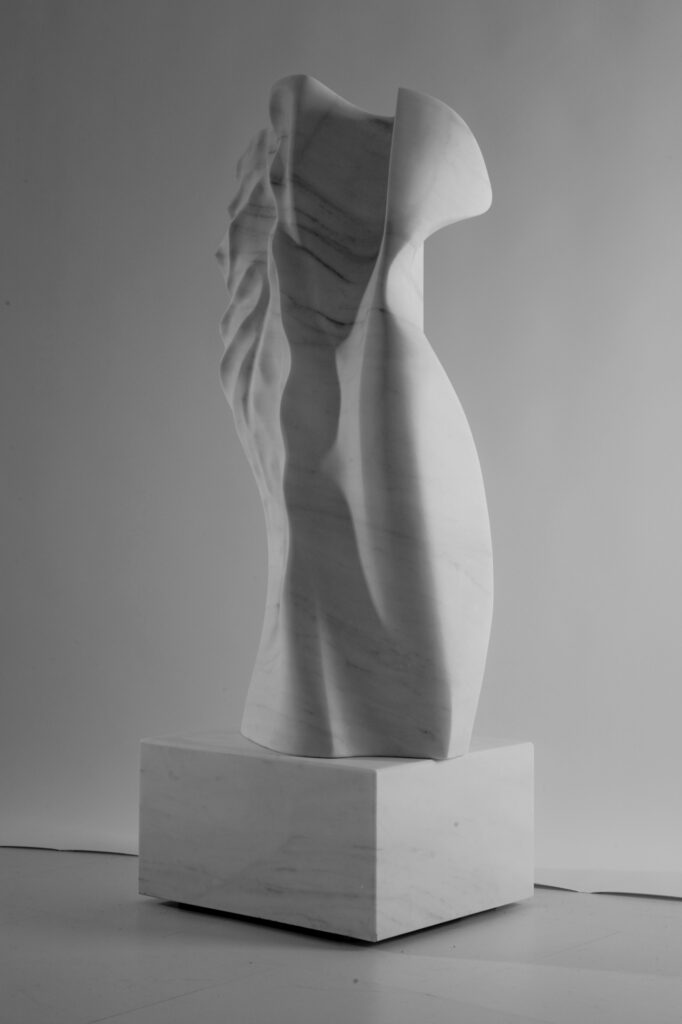 Madame, marmo Lasa Fior di Melo, anno 2008, 80x35x170